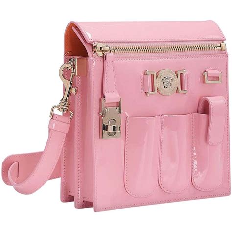 versace pink patent leather bag|Versace pink purse.